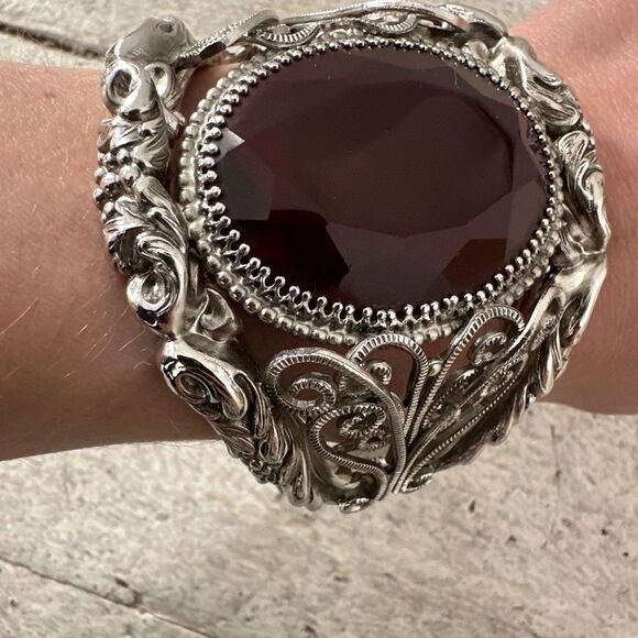 Vintage 1960s Whiting And Davis 3 Piece Bracelet Earrings Ring Set - Picture 4 of 16